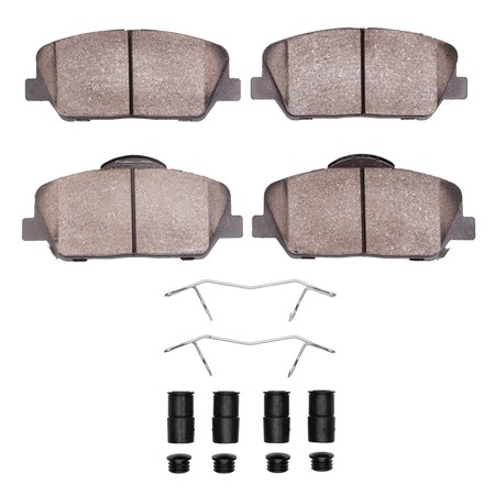Dynamic Friction Co Active Performance Pads and Hardware Kit, High Friction, High Torque/Aggressive Initial Bite, Front 1115-1413-01